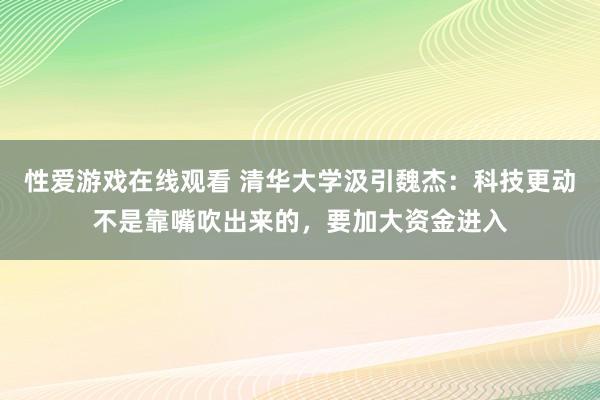 性爱游戏在线观看 清华大学汲引魏杰：科技更动不是靠嘴吹出来的，要加大资金进入