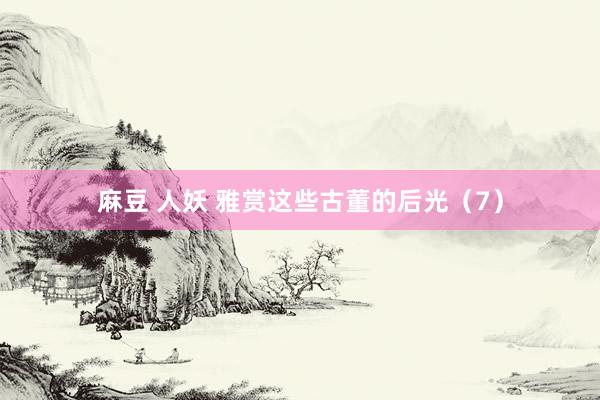 麻豆 人妖 雅赏这些古董的后光（7）