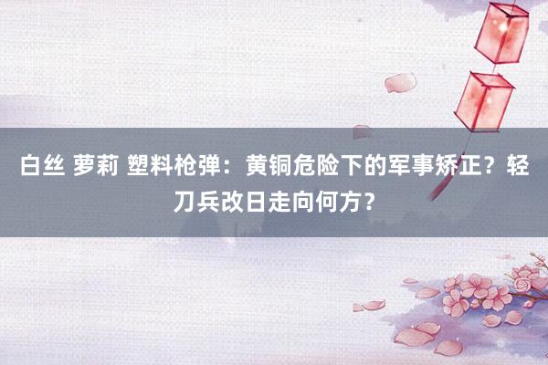 白丝 萝莉 塑料枪弹：黄铜危险下的军事矫正？轻刀兵改日走向何方？