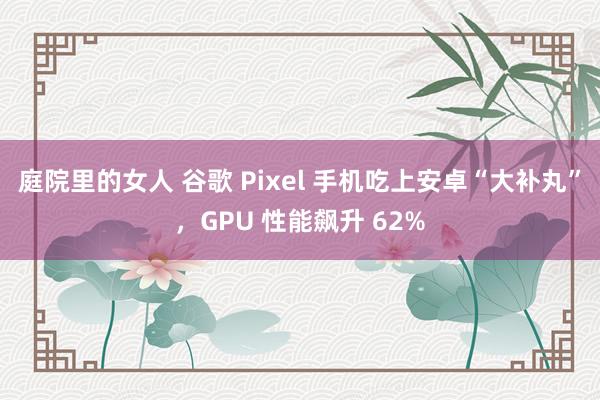 庭院里的女人 谷歌 Pixel 手机吃上安卓“大补丸”，GPU 性能飙升 62%
