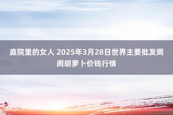 庭院里的女人 2025年3月28日世界主要批发阛阓胡萝卜价钱行情