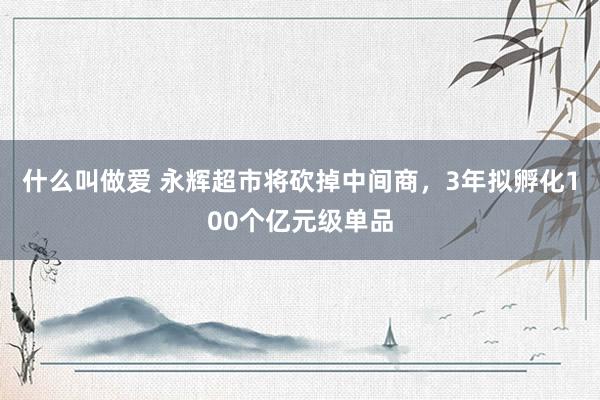 什么叫做爱 永辉超市将砍掉中间商，3年拟孵化100个亿元级单品