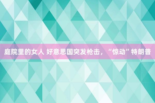庭院里的女人 好意思国突发枪击，“惊动”特朗普