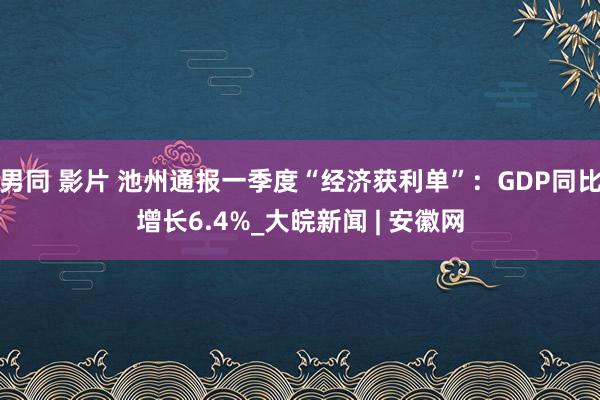 男同 影片 池州通报一季度“经济获利单”：GDP同比增长6.4%_大皖新闻 | 安徽网