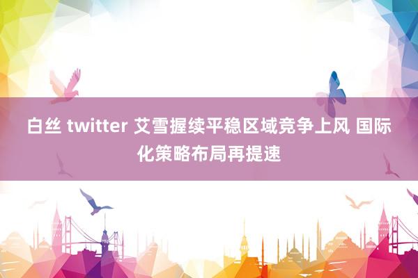 白丝 twitter 艾雪握续平稳区域竞争上风 国际化策略布局再提速